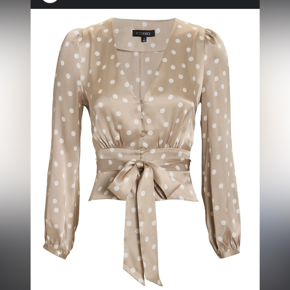 INTERMIX
Flora Polka Dot Silk Blouse